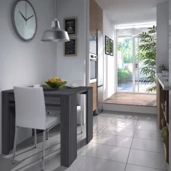 Cucina|Salotto > Dmora Consolle allungabile Diluna, 51/237x90h78 cm, Grigio Cenere