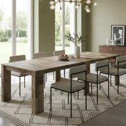 Consolle|Cucina > Dmora Consolle allungabile effetto legno 4-12 posti acero - Anello Marrone Acero