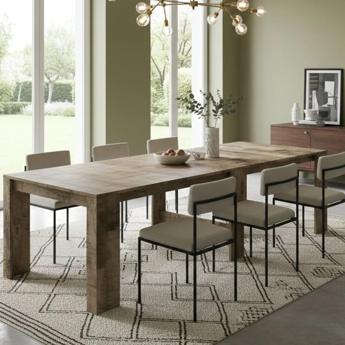 Consolle|Cucina > Dmora Consolle allungabile effetto legno 4-12 posti acero - Anello Marrone Acero