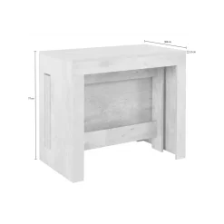 Consolle|Cucina > Dmora Consolle allungabile effetto legno 4-12 posti acero - Anello Marrone Acero