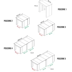 Consolle allungabile elegante 4-10 posti antracite - Abicitren