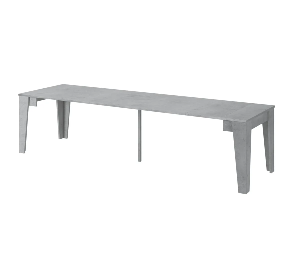 Consolle|Consolle Allungabili > Dmora Consolle Allungabile Allungabile 12 Posti 305.6x90x75.2h cm, Meccanismo Estensione Allunghe Centrali - Gizio Grigio Cemento