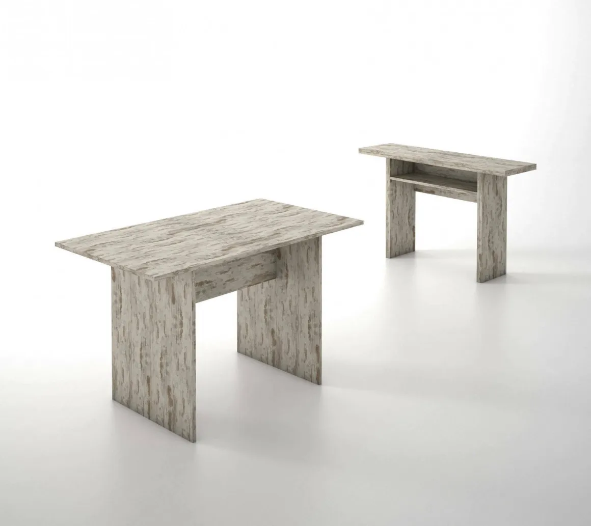 Consolle allungabile legno chiaro 4-12 posti betulla - Agrippino