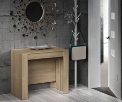 Consolle|Cucina > Dmora Consolle allungabile legno 4-10 posti rovere - Abicitren Marrone Rovere