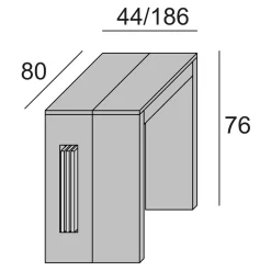 Consolle Allungabile Marrone Noce 8 Posti Allungabile 186x90x78h cm, Meccanismo Estensione a Incastro - Ficarolo
