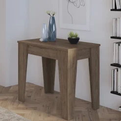 Consolle Allungabile Marrone Rovere Allungabile 12 Posti 305.6x90x75.2h cm, Meccanismo Estensione Allunghe Centrali - Gizio