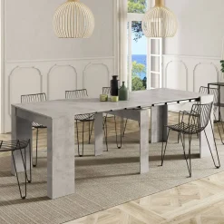 Consolle|Cucina > Dmora Consolle allungabile moderna 4-10 posti cemento - Abicitren Grigio Cemento