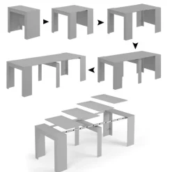 Consolle|Cucina > Dmora Consolle allungabile moderna 4-10 posti cemento - Abicitren Grigio Cemento