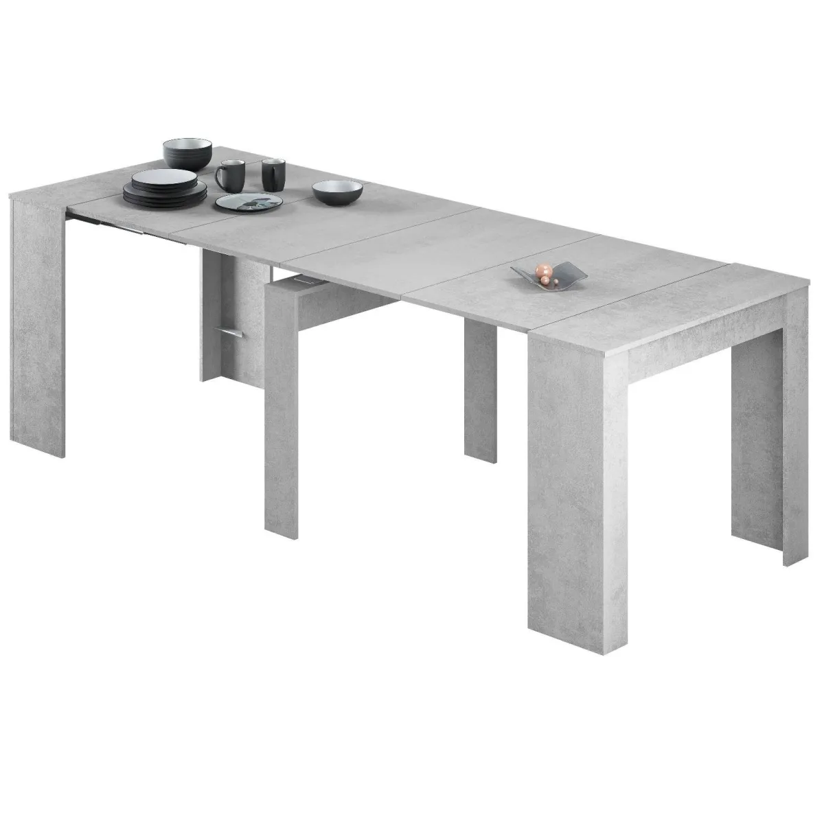 Consolle|Cucina > Dmora Consolle allungabile moderna 4-10 posti cemento - Abicitren Grigio Cemento