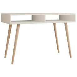 Consolle > Dmora Consolle Bianco Rovere Marrone 2 Vani Colore Struttura Marrone 120x60x75h cm, Colore Ripiano Bianco - Busachi Marrone, Bianco Rovere