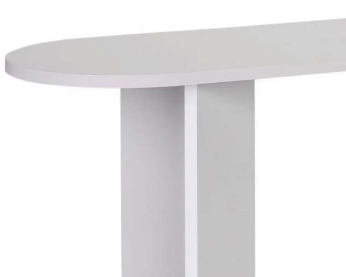 Consolle > Dmora Consolle un Ripiano Peso Supportato 25 kg 150x35x75h cm, Colore Ripiano - Cercino Bianco