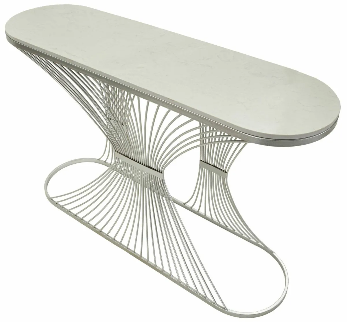 Consolle > Dmora Consolle design in metallo 120x35x79h cm - Branduzzo Argento