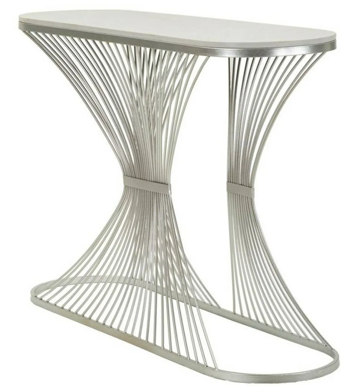 Consolle > Dmora Consolle design in metallo 120x35x79h cm - Branduzzo Argento