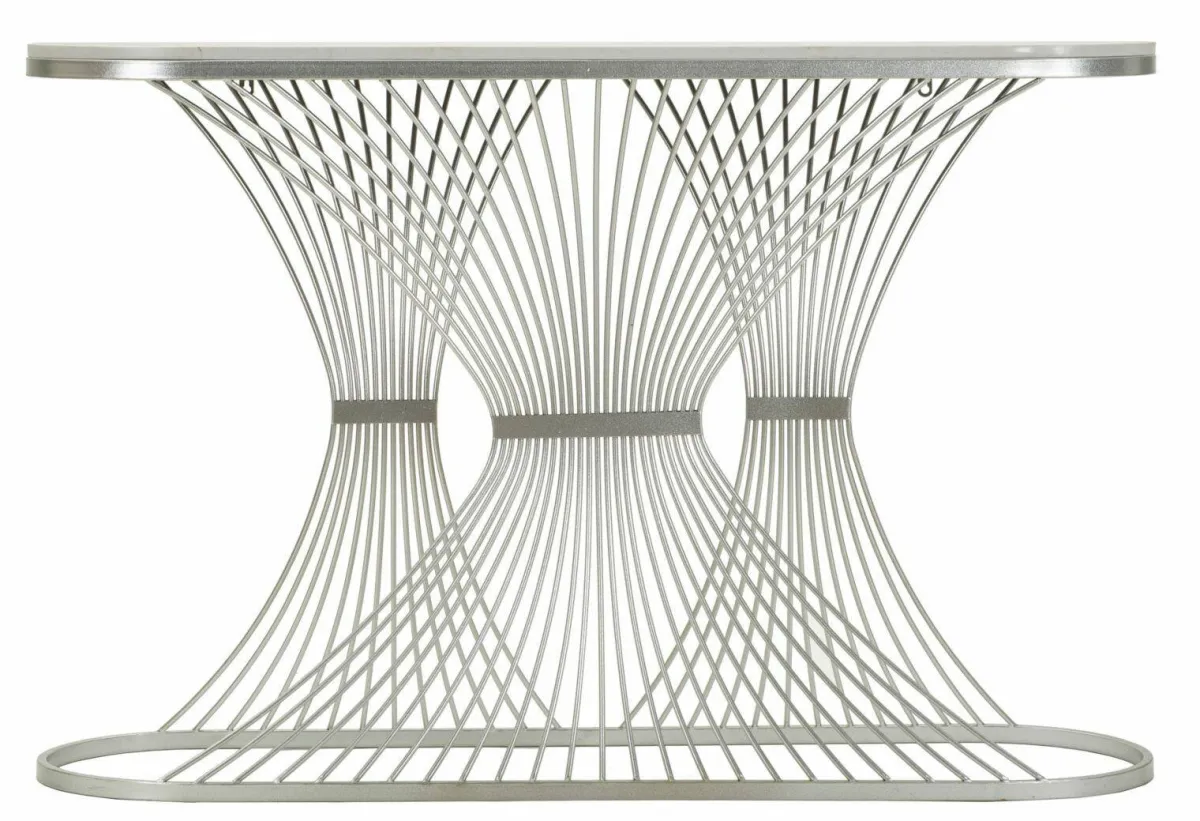 Consolle > Dmora Consolle design in metallo 120x35x79h cm - Branduzzo Argento