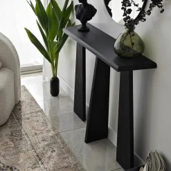 Consolle design 100x28x83h cm antracite - TomoeGozen