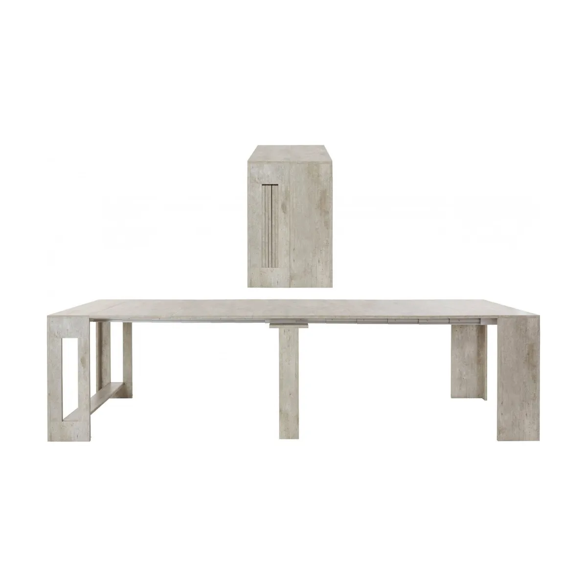 Consolle|Cucina > Dmora Consolle estensibile classica 4-12 posti ardesia - Anello Grigio Ardesia