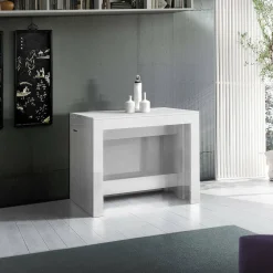 Consolle|Cucina > Dmora Consolle estensibile 4-12 posti - Anello Bianco Anticato