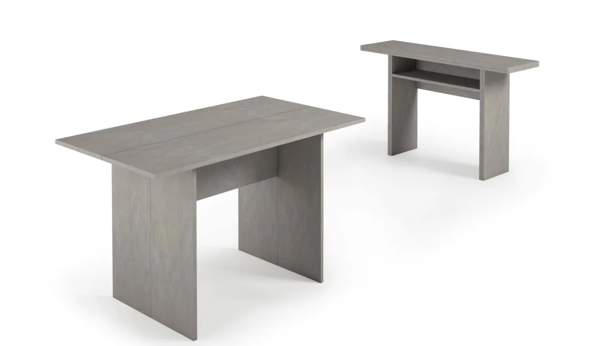 Consolle|Cucina > Dmora Consolle estensibile 4-8 posti cemento - Agrippino Grigio Cemento