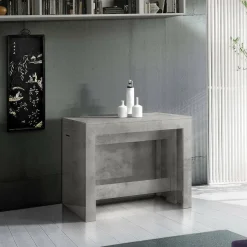 Consolle|Cucina > Dmora Consolle estensibile 4-12 posti - Anello Grigio