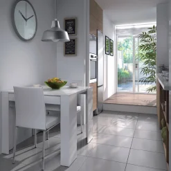 Consolle|Cucina > Dmora Consolle estensibile sala da pranzo 4-10 posti - Abicitren Bianco Lucido
