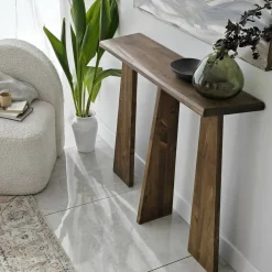 Consolle in legno 100x28x83h cm noce - TomoeGozen