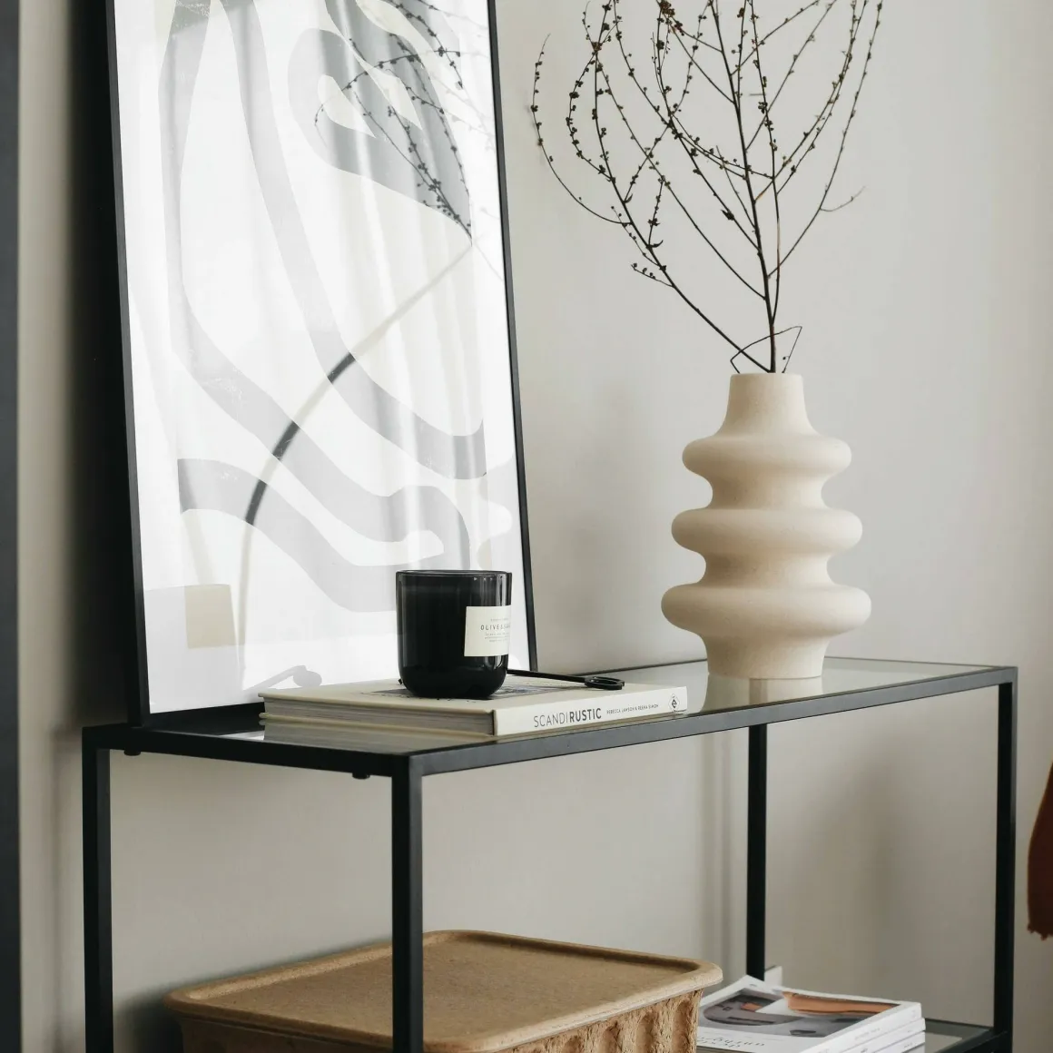 Consolle in metallo 100x30x85h cm nero - Domenica