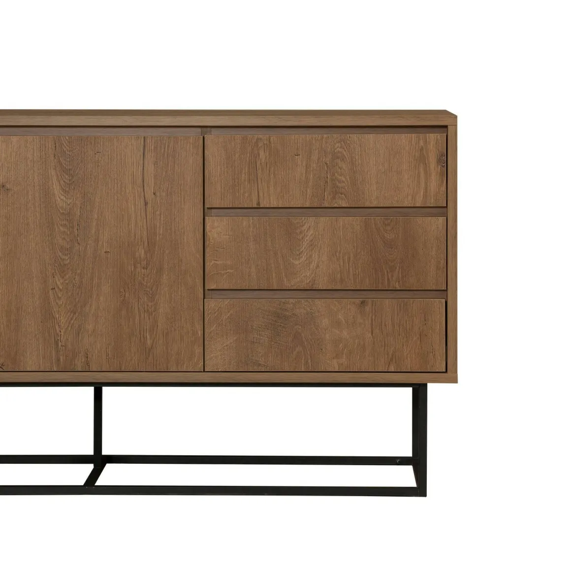 Consolle larga 140x36x72h cm noce e nero - Credenza Kuwait