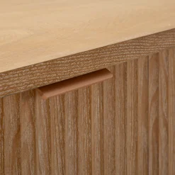 Consolle Marrone Ciliegio oro 2 Ripiani Effetto Invecchiato con 1 Cassetto 110x40x80h cm, Materiale Struttura in Metallo - Faliha