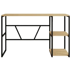 Consolle Marrone Rovere Nero un Ripiano 2 Vani 120x60x74h cm, Colore Ripiano Marrone - Persiceto