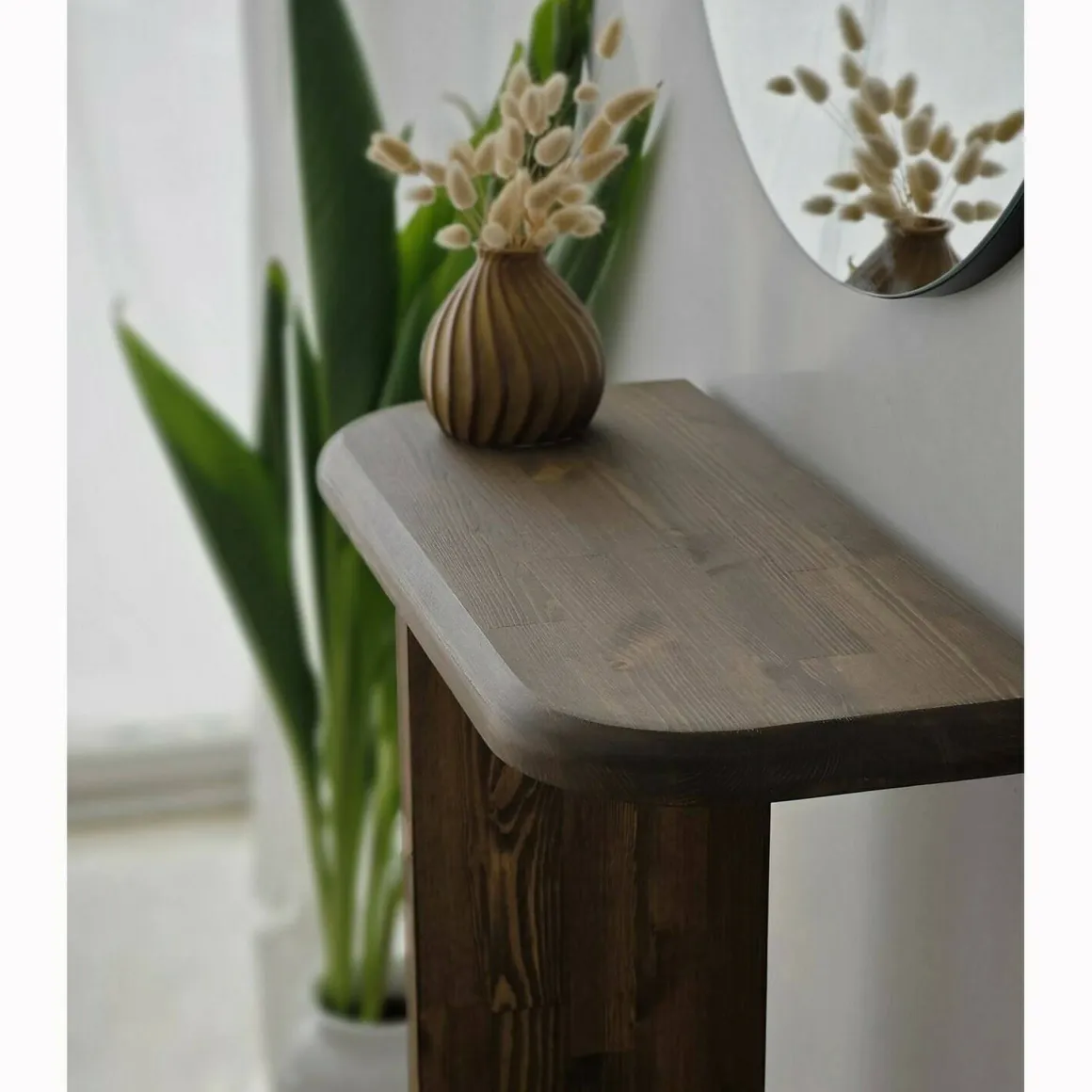 Consolle minimal 80x25x85h cm noce - Pancarana