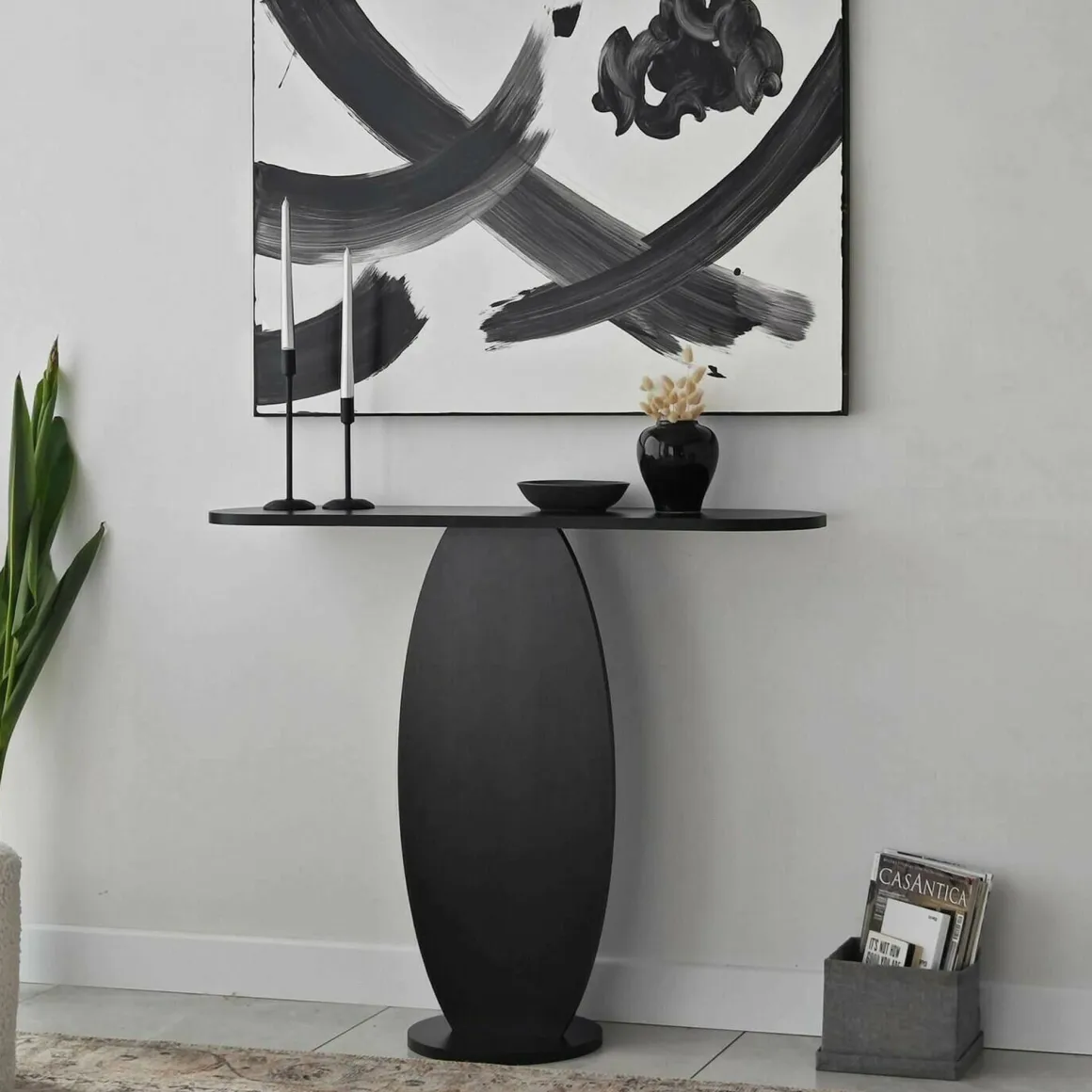 Consolle moderna 100x30x81h cm antracite - Assuntina