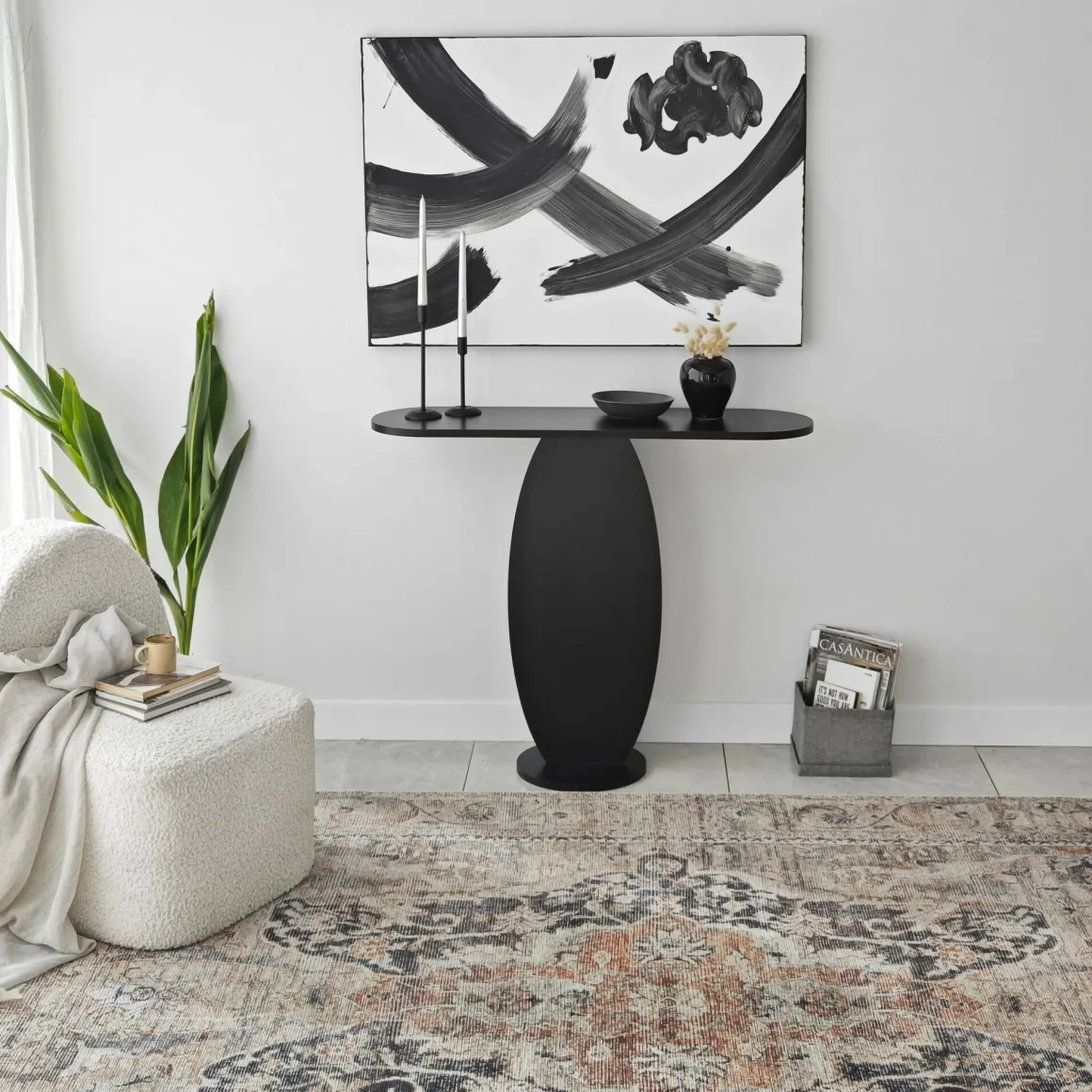 Consolle moderna 100x30x81h cm antracite - Assuntina