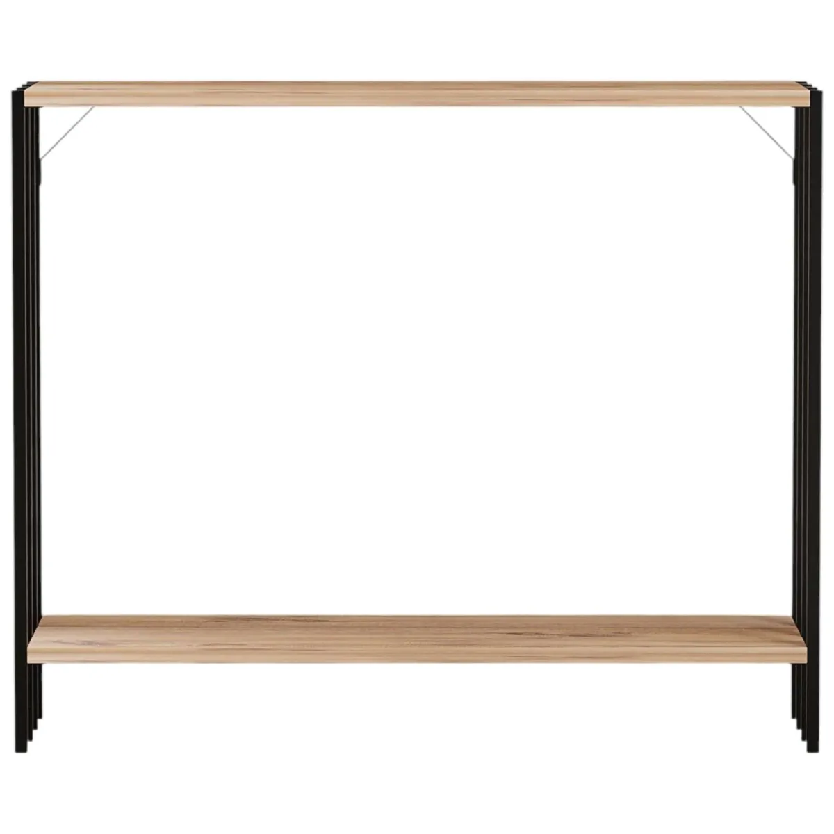 Consolle > Dmora Consolle Nero Marrone Rovere un Ripiano un Vano 90x26x74h cm, Colore Ripiano Marrone - Ravello Marrone, Nero Rovere