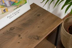 Consolle > Dmora Consolle Nesta, 120x30 h75 cm, Pino e Nero Nero, Marrone Rovere Nodi