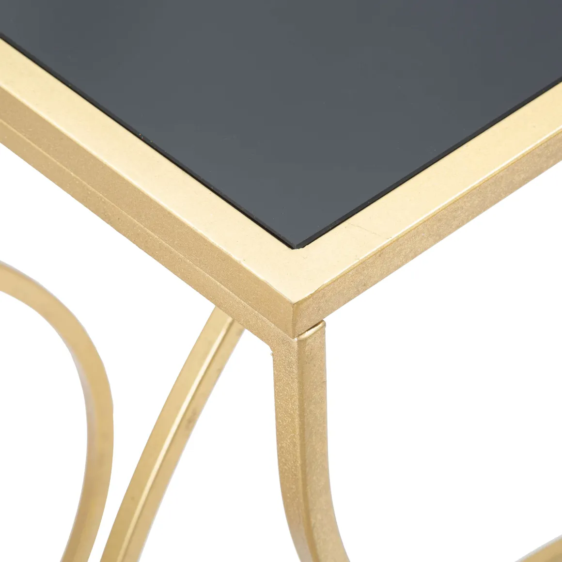 Consolle oro Fume Trasparente un Ripiano Materiale Struttura in Vetro 130x40x75h cm, Colore Ripiano Trasparente - Otepaa
