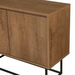Consolle salotto 90x36x72h cm noce e nero - Credenza Indiano