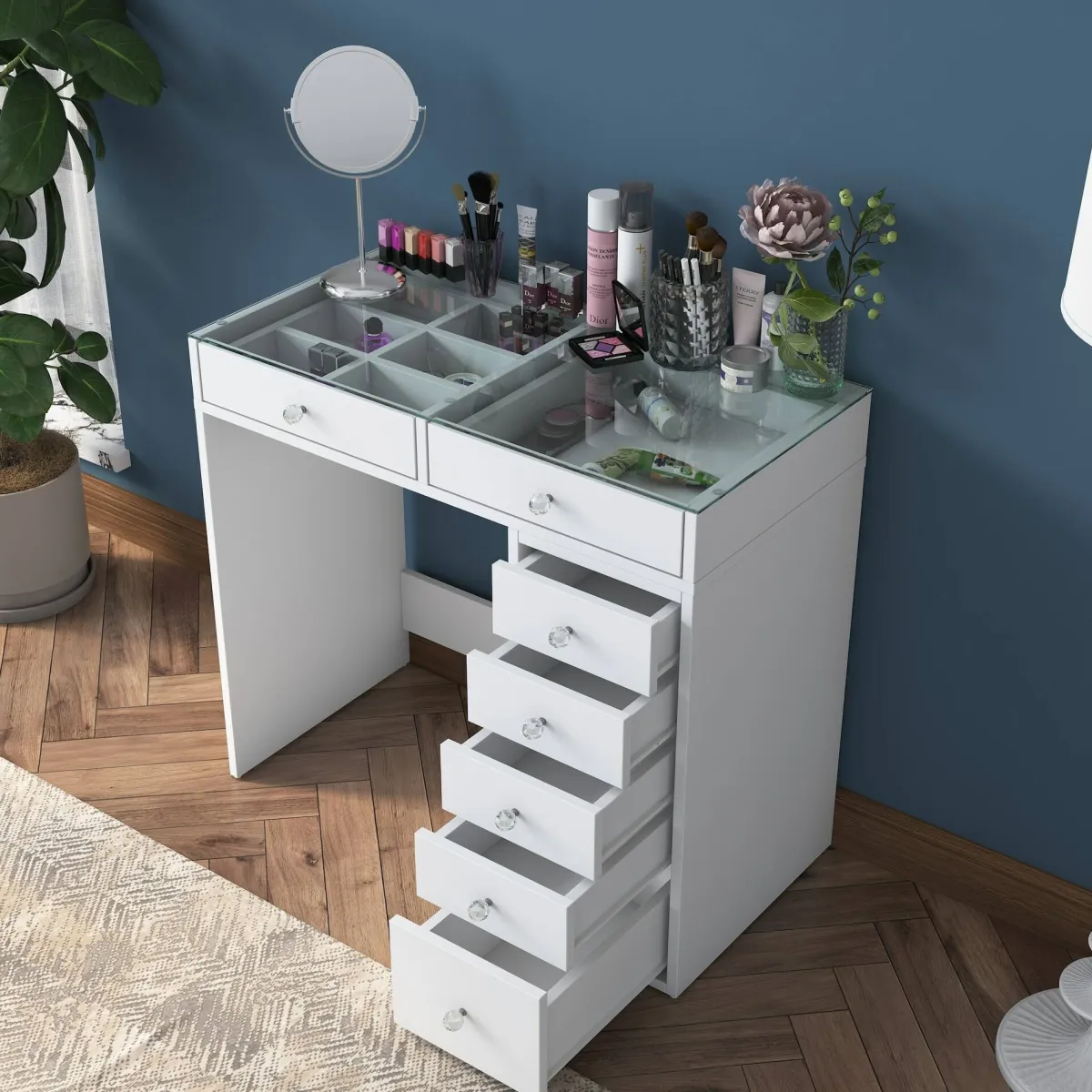 Consolle > Dmora Consolle salvaspazio 90x44x79h cm - Sulmona Bianco