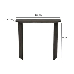Consolle|Salotto > Dmora Consolle soggiorno 100x30x90h cm antracite - Benigna Nero Antracite