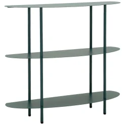 Consolle > Dmora Consolle 4 Ripiani Colore Ripiano Verde 10x42x132h cm, Sfumatura Colore Struttura Ottanio - Gamisi Verde Ottanio