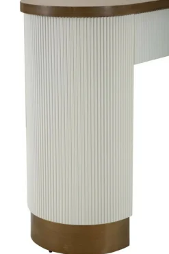 Consolle > Dmora Consolle 121x40x78h cm bianco e marrone - Cadre Marrone, Bianco
