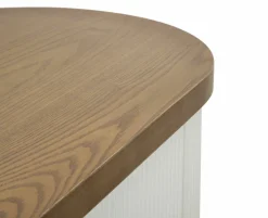 Consolle > Dmora Consolle 121x40x78h cm bianco e marrone - Cadre Marrone, Bianco