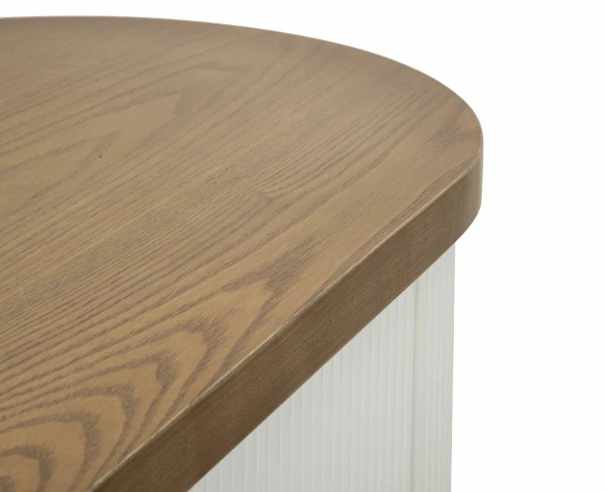Consolle > Dmora Consolle 121x40x78h cm bianco e marrone - Cadre Marrone, Bianco