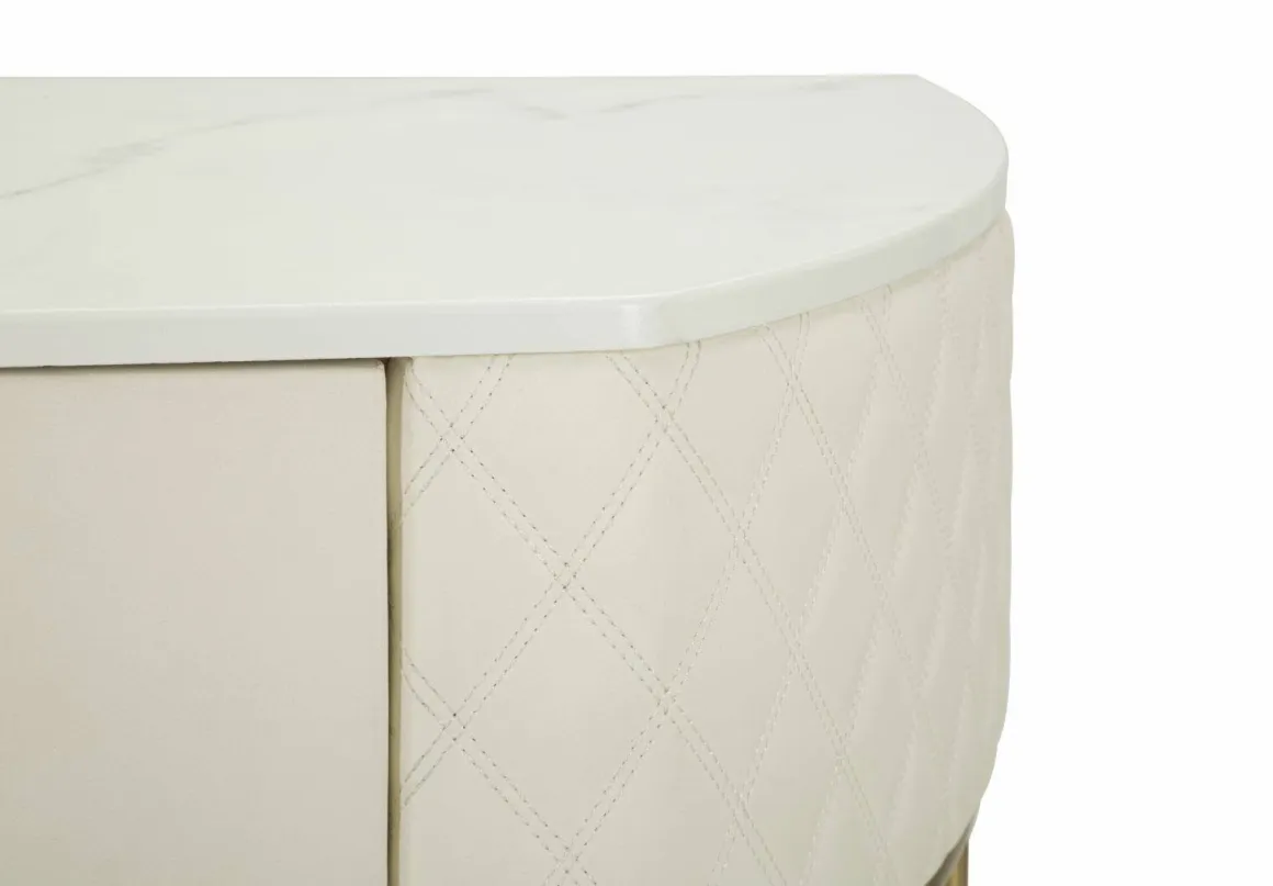 Consolle 100x40x75h cm bianco e oro - Niccolo