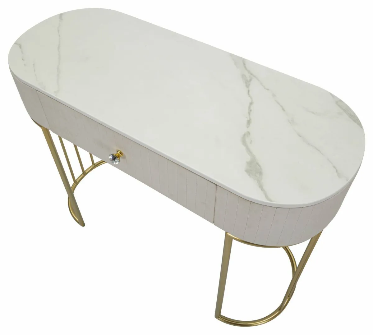 Consolle > Dmora Consolle 100x40x75h cm crema e bianco - Abstraktes Bianco, Bianco Crema