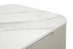 Consolle > Dmora Consolle 100x40x80h cm crema e oro - Ronda Oro, Bianco Crema