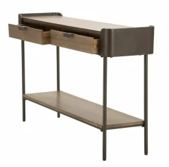 Consolle 120x31x72h cm grigio e marrone - Franz