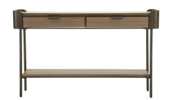 Consolle 120x31x72h cm grigio e marrone - Franz