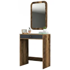 Consolle 70x84x40h cm noce e antracite - Baunei