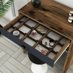 Consolle 70x84x40h cm noce e antracite - Baunei