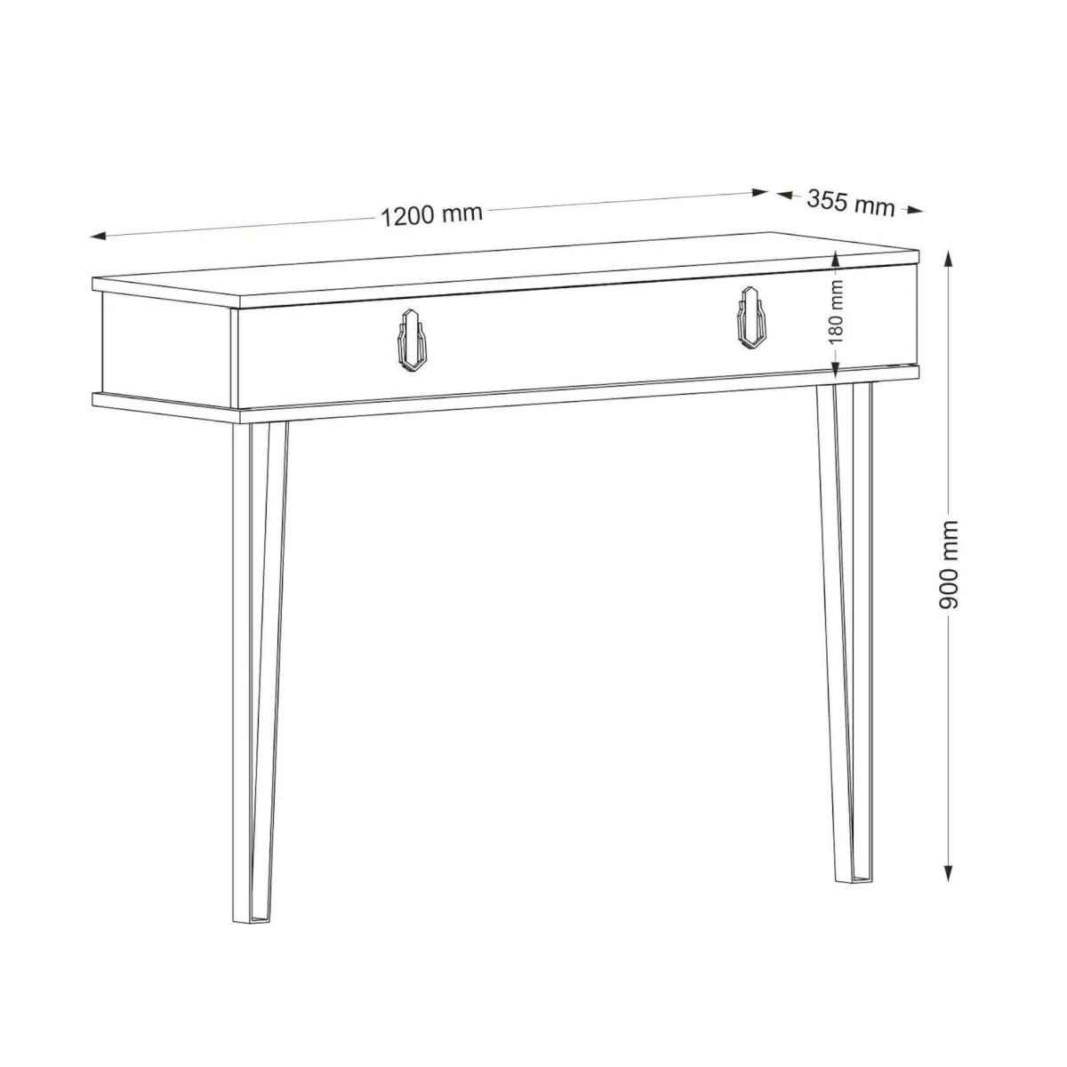 Consolle > Dmora Consolle 120x36x90h cm noce - Erick Marrone Noce